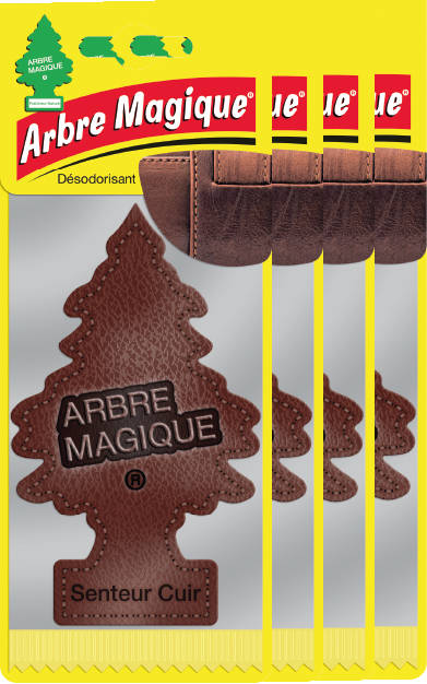 Arbre Magique Senteur Cuir 4-pack